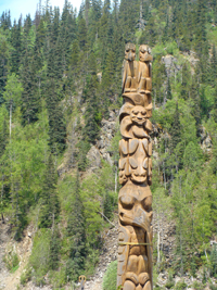 Split Mountain Adventures - Nisga'a Valley North West BC - Totem poles